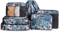 Packing Cubes for Travel, 6-Piece Large Packing Cube Organizer Set for Suitcase, Duffel Bag, Luggage, Multiple Sizes Travel Essentials (Navy Floral) by Jadyn