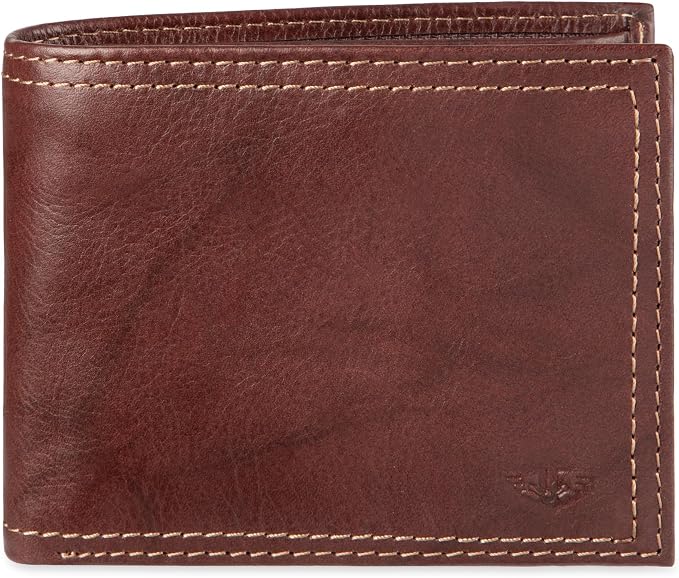 Dockers Men's Bifold Leather Wallet - Thin Slimfold RFID Blocking Security Smart Extra Capacity by Dockers