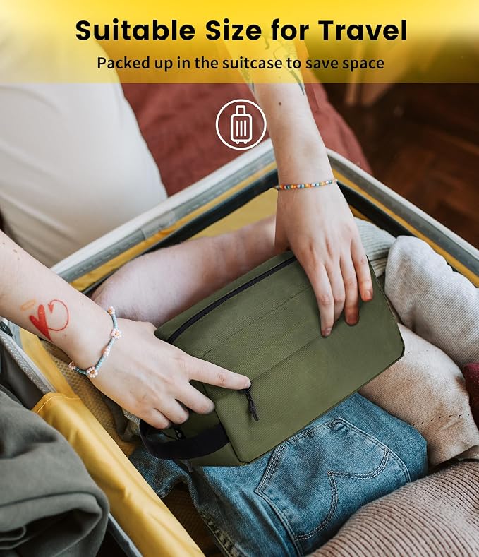 Vorspack Water Resistant Travel Toiletry Bag for Men Women | Travel Bag for Toiletries, Large Capacity, Organized Compartment, Travel Essentials, Suitable for Shaving, Makeup, Cosmetics - Image 7