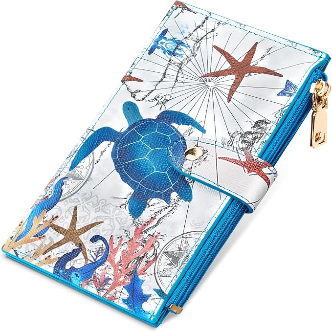 Travelambo RFID Wallet Women Large Size Bifold Multi Card Wallet Case with Zipper Pocke Credit Card Holder for Women - Image 9