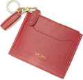 Valentoria Slim RFID Blocking Card Holder Small Pocket Wallet Keychian Zipper Coin Purse Mini Cash & Coin & Cards Case for Women Men | Slim by VALENTORIA