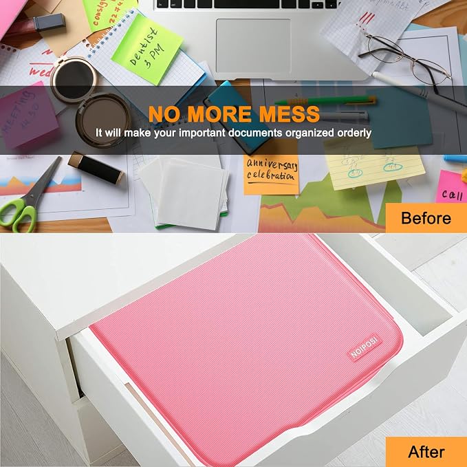 5200℉ Fireproof Document Box with Lock 8 Layers Water Resistant | Home ,Travel ,Strong, Fireproof Safe Storage Document Storage Organizer for Important Documents and File,Pink - Image 6
