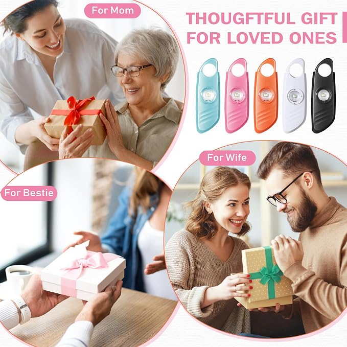 Relaxweex 12 Pcs Personal Safety Alarm for Women with LED Strobe Light and 12 pcs Keychain 130DB Loud Sound Personal Siren Emergency Self Defense Alarm Keychain Safety Devices for Women Men Elderly - Image 6