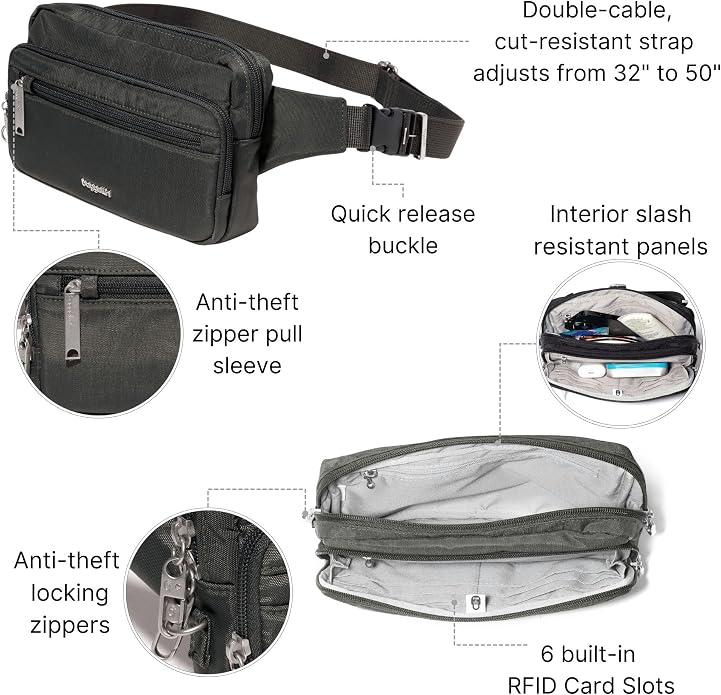Baggallini Securtex Anti-Theft Belt Bag - Image 3