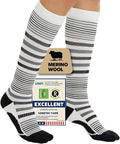 Merino Wool Compression Socks for Women Men 15-20 mmHg for flying | Soft & Breathable for Travel, Running by Unknown