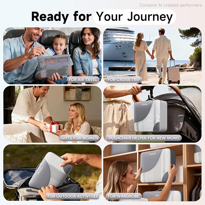 OlarHike 9 Set Packing Cubes for Travel,Gifts for Women Mom,Anti-Tearing Suitcase Organizer,with Over 1000 pcs Mesh Holes,Vacation Essentials & Accessories for Cruise Ship - Image 10