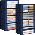 35L Closet Organizers, Foldable Under Bed Storage Containers | Storage Bags with Zippers,Window and Handles for Organizing Bedroom, Closet, Clothing,Organization with Handle by Fabtotes