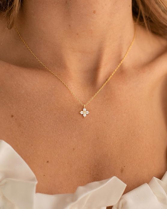 Gold Necklace for Women, Dainty Charm Pendant Necklace Jewelry Gift | 14K Gold Plated, Cute, Delicate, Adults, Non Tarnish, Hypoallergenic, Accessories - Image 4
