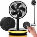 VENTY Portable Fan - Wireless Battery Operated Fan - 4 Speeds - LED Lighting - Carry Case & Remote Control - Cruise Travel - Outdoor Travel RV Power Bank With USB-C Port (Black with Case) by VentyFan