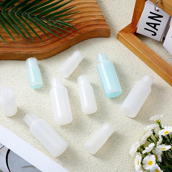 KALIONE 10PCS 12ml/18ml/30ml Travel Size Bottles with Flip Cap, Squeeze Sample Jar Containers, Empty Plastic Sample Bottle for Foundation Shampoo Emollient Water Shower Gel Emulsion - Image 6