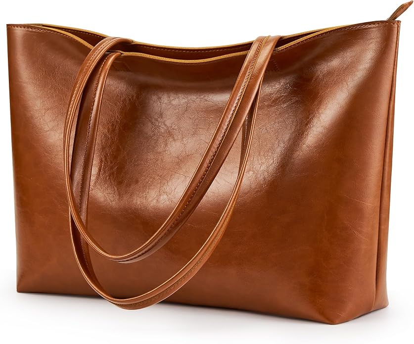 KALIDI Tote Bag Zipper Shoulder Bag Vegan Leather Purses Satchel for Women | Large Casual Handbag for Work Commuting Dating College Everyday by KALIDIFANCYFOREST