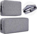 Portable Electronics Accessories Storage Bag, 2PCS Big + Small Carrying Case Travel Cable Organizer Cosmetic Bag Pouch Compatible Hard Drive, Power Bank, Mouse, Laptop Charger, Cellphone, Gray by imComor