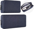 2-Pack Portable Storage Pouch Bag, Universal Electronics Accessories Case Cable Organizer Compatible with Hard Drive, Laptop Mouse, Power Bank, Adapter, Cellphone, Cosmetics (Small+Big-Navy Blue) by imComor