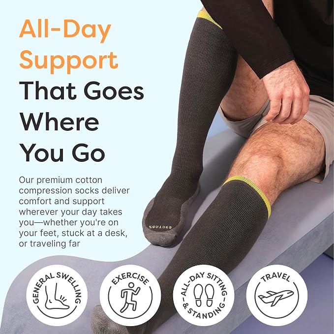 ZenToes Compression Socks for Women & Men, Knee High Socks with Targeted Cushioning - Image 2