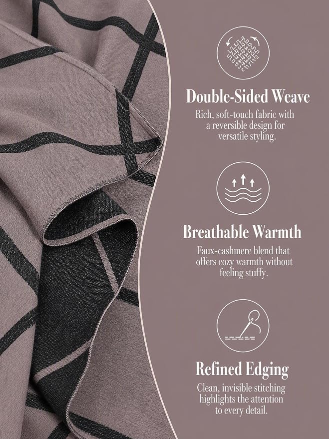Shawl Wraps for Women Reversible Open Front Ruana Poncho Soft Cozy Cardigan for Fall and Winter - Image 6