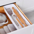 YouCopia DrawerFit® Sliding Drawer Bin, Expandable and Adjustable Kitchen Storage Organizer, Speckled White by YouCopia