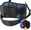 SARISUN Travel Pillow with Chin Strap, Stable Head Support for Long Flight | Extra Chin Support, Secures to Seat Headrest, Airplane Sleep Without Head Bobbing, 360° Support Plane Pillow, Mottled Blue by SARISUN