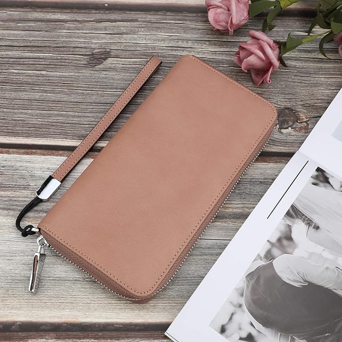 Small Compact Women Wallet RFID Blocking Genuine Leather Bifold Purse with ID Windows - Image 6