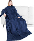 PAVILIA Wearable Blanket with Sleeves for Adult Women Men, Cozy Fleece Warm Wrap Throw with Arms, Gifts for Christmas, Wife by PAVILIA