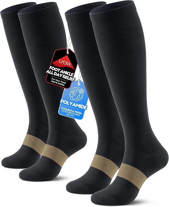RUIXUE Compression Socks Women Men, All-Day Comfort 20-30mmHg Circulation Support for Nurse Travel Flying Daily Running Sports Use by RUIXUE