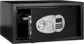 Amazon Basics Steel Security Safe Box with Digital Keypad, for Valuables, Cash, Jewelry, Documents, Removable Shelf, Black, 1 Cubic Foot, 16.9"x14.6"x9.1" (WxDxH) by AmazonBasics