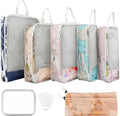 7 Pcs Compression Packing Cubes Travel for Suitcases, Luggage Organizer Washable Storage Bags Set for Backpack Travel- Packaging Cubes for Carry-Ons and Storage by Hitanfe
