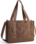 BAGSMART Corduroy Tote Bag for Women, Small College Teacher Laptop Handbag | Fits 14 inch Laptop, 40oz Tumbler Holder, Soft Corduroy Bag with Crossbody Strap for Daily, Work, Flight Travel, Hand Wash by BAGSMART