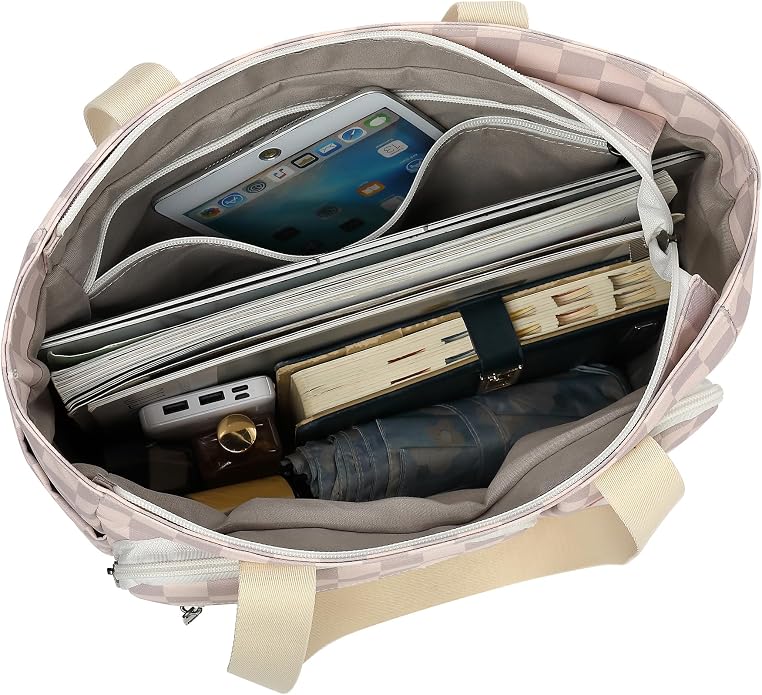Women Tote Bag With Muti-Pockets,Lightweight Shoulder Bag,Large Capacity Handbag for Travel, Work, Gym - Image 3