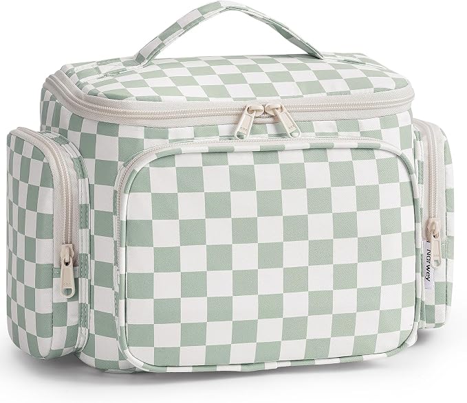 Narwey Hanging Travel Toiletry Bag for Women, Large Makeup Cosmetic Bag | Wide Open, Organized Pocket, Dry Wet Separation, Portable Bathroom Travel Bag for Full Size Toiletries, Vivid Pattern, Gifts by Narwey