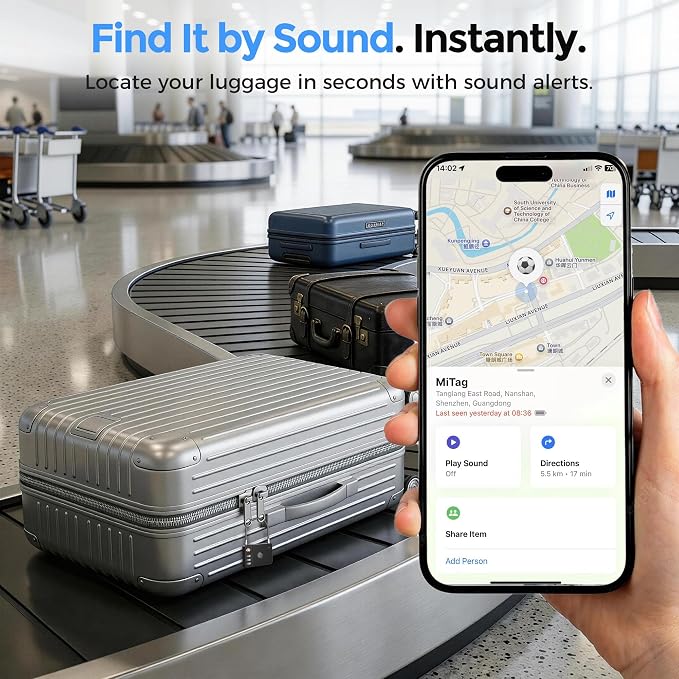 MiLi Smart TSA Luggage Lock with Bluetooth Tracker Anti-Lost Design | Works with Android Google Find Hub & Apple Find My, Smart Travel Lock, Replaceable Battery, Metal Design - Image 4