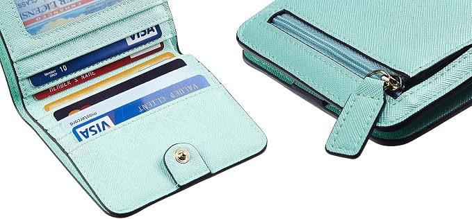 Toughergun Women’s Small Slim Leather Wallet with RFID Protection, Compact Bifold Mini Purse with Clear ID Window - Image 7