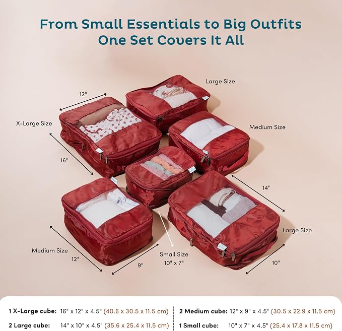 10-Pack Large Compression Packing Cubes for Travel - Lightweight Compression Packing Cube Set, Water-Resistant Luggage Organizer Bags & Suitcase Organizers, Travel Cubes for Carry-On, Checked Luggage - Image 4