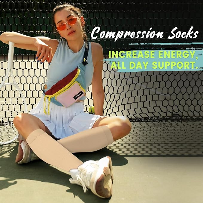 Copper Compression Socks 15-20 mmHg for Men & Women 8 Pairs – Circulation Support for Nurses, Travel, Running, Hiking, Soccer - Image 2