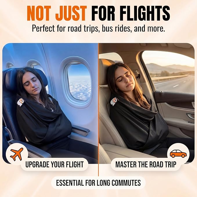 The Slyng Two Pack-Premium Travel Blanket System – Blanket Body Sling for Deep Plane Sleep | Full-Body Support, Breathable, Compact Carry-On Travel Essential for Long Flights and Car Road Trips - Image 6
