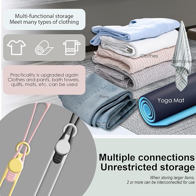 20Pcs Silicone Cable Ties, Cord Organizer Cable Management-2Sizes | Reusable Cord Ties for Electronics, Office Desk Accessories, Home Travel Essentials, Easy to Use, 4.2" and 7.1"-5 Colors - Image 5