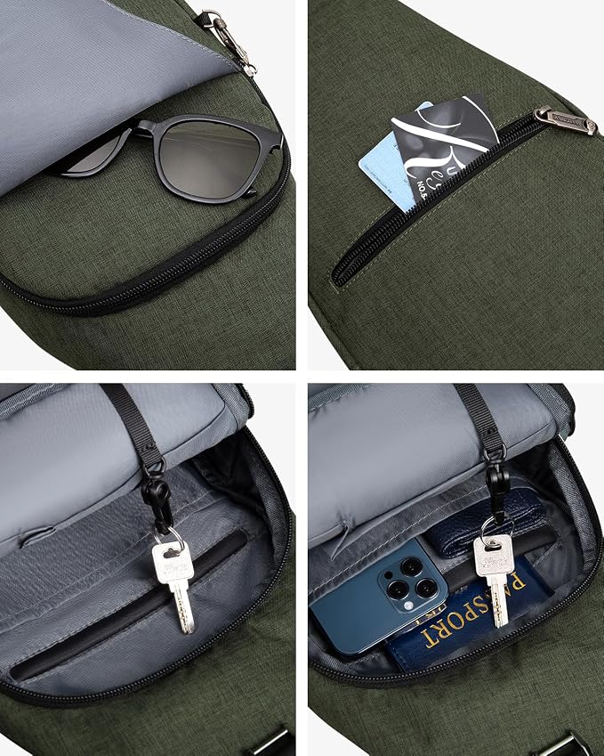 WATERFLY Medium Crossbody Sling Backpack Anti Theft Backpack for Traveling Chest Shoulder Bag - Image 5