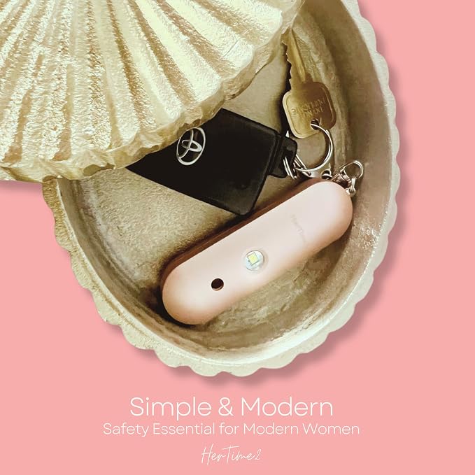 Personal Safety Alarm for Women - Loud Self Defense Siren, Waterproof Keychain with Strobe Light - Battery Powered, Rose Gold - Image 5