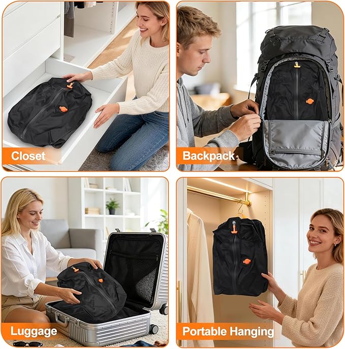 Fantictas Vacuum Travel Bags Kit (1 Pack) - 18L Waterproof & Tear Resistant | Travel Compression Bags with Wireless Vacuum Pump for luggage & Backpacks, Space Saving Vacuum Storage Bags - Image 7