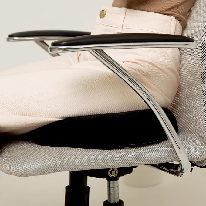 Everlasting Comfort Donut Pillow for Tailbone Pain Relief Ergonomic Seat Cushion - Hemorrhoid Pillow for Sitting- Ideal Memory Foam Coccyx Chair Cushion for Postpartum Pregnancy, Anti-Slip, Washable - Image 9