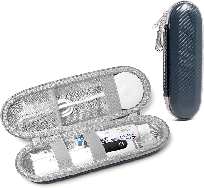 Nincha Hard Shell Electric Toothbrush Case - for Oral-B iO/Pro/Smart Series, Philips Sonicare Electric Toothbrush, Bigger Size Travel Case Fits all Powered Toothbrushes and Accessories Grey by Nincha