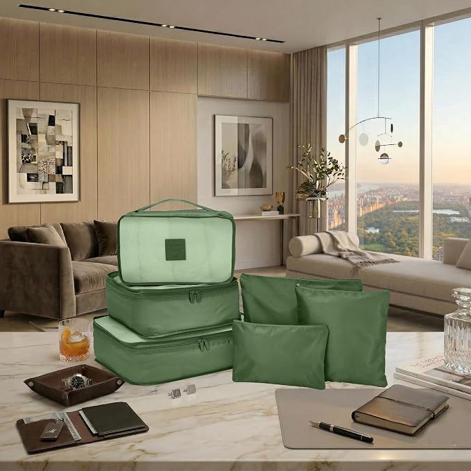 GForce 6 Piece Deluxe Traveling Set in Dill Green - Image 3