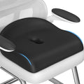 Ergonomic Memory Foam Seat Cushion for Office Chair, Black | Wheelchair Cushions for Tailbone, Hip, Sciatica Support, Soft & Breathable, Chair Pad for Long Sitting, Driving by Unknown