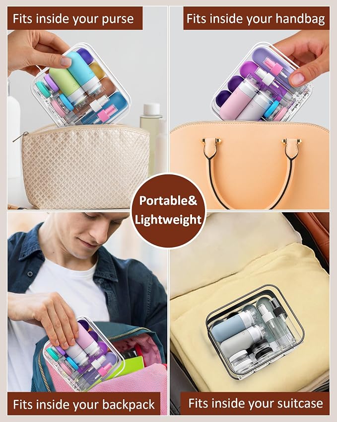 20 Pack Travel Bottles for Toiletries, Original Patented, TSA Approved Travel Size Containers, Leak Proof Silicone Shampoo and Conditioner Bottles Women & Men, Airplane Cruise Essentials, Multi - Image 7