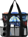 Tavaleu Mesh Beach Bag, Large Capacity Beach Tote, Multi Pockets, Sandproof | Mesh Material, Multiple Storage Pockets, Lightweight & Foldable Design, For Beach & Pool Use, Easy to Clean & Quick Dry by Tavaleu
