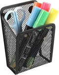 Magnetic Pencil Holder,Mesh Stainless Steel Pen Basket, Metal Writing Utensil Storage Organizer for Whiteboard,Blackboard,Kitchen, Locker, Home, or Office | Metal Writing Utensil Storage Organizer for Whiteboard,Blackboard,Kitchen, Locker, Home, or Office by Sanpaint