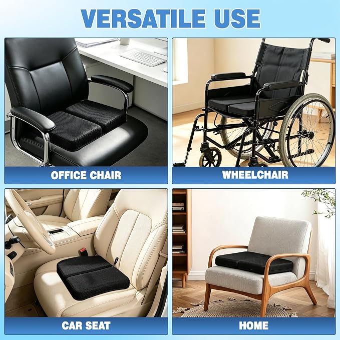Honeycomb Gel Seat Cushion 16"x12" Foldable for Tailbone & Pressure Relief | Portable foldable cushion for airplane, car, office & wheelchair; lightweight breathable pad for all-day pressure relief - Image 8