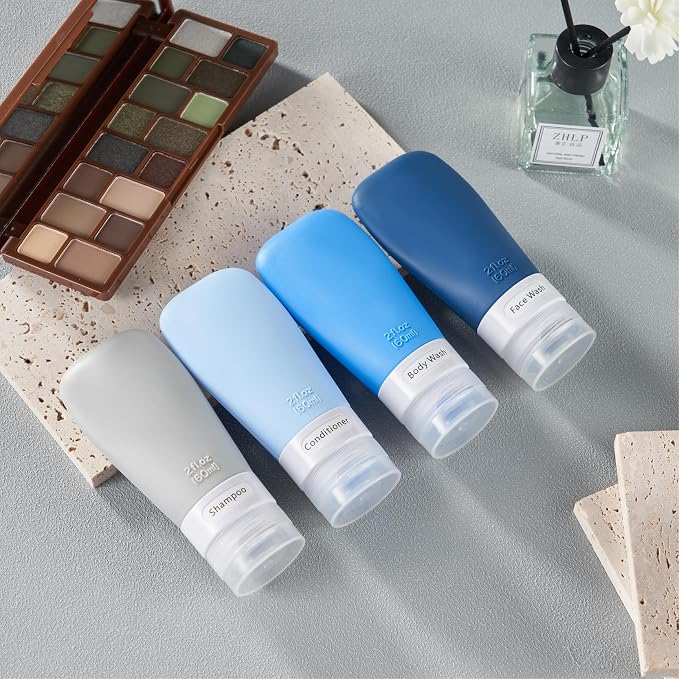 INSFIT Travel Bottles for Toiletries, TSA Approved 3oz Travel Size Containers, BPA Free Leak Proof Squeezable Silicone Tubes for Shampoo Conditioner Lotion Body Wash with Labels - Image 6