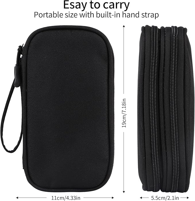 Travel Cable Organizer - Electronics Accessories Bag-Black - Image 4