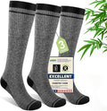 Compression Socks Women & Men, 15-20 mmHg Bamboo Viscose Knee High Soft Support for Flying Travel Daily by Unknown