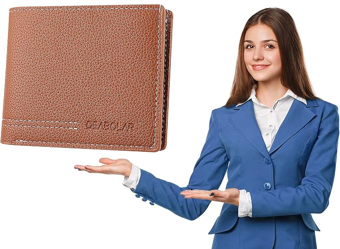 Men Wallet Black PU Material 4 Card Holder 2 Money Pockets 1 Clear Window Suitable for Gifts without RFID Slim Small for Traveling - Image 5